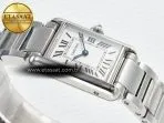 Cartier Tank Must SS 33.7mm DRF 1:1 Best Edition White Dial on SS Bracelet Jap Quartz - Görsel 7