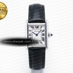 Cartier Tank Solo Kadın 28mm AF Beyaz Kadran Siyah Quartz Eta Saat - Görsel 3 - 1:1 Süper Klon Saat
