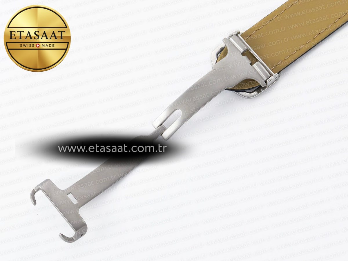 Cartier Tank Solo Ladies 33.7mm SS AF 1:1 Best Edition White Dial on Black Leather Strap Ronda Quartz - Görsel 16