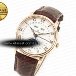 Blancpain Villeret 6654 SS Complicated Function APSF 1:1 Best Edition White Dial on Leather Strap A6654