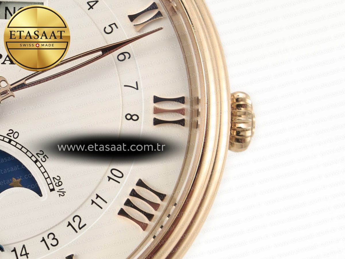 Blancpain Villeret 6654 SS Complicated Function APSF 1:1 Best Edition White Dial on Leather Strap A6654 - Görsel 11
