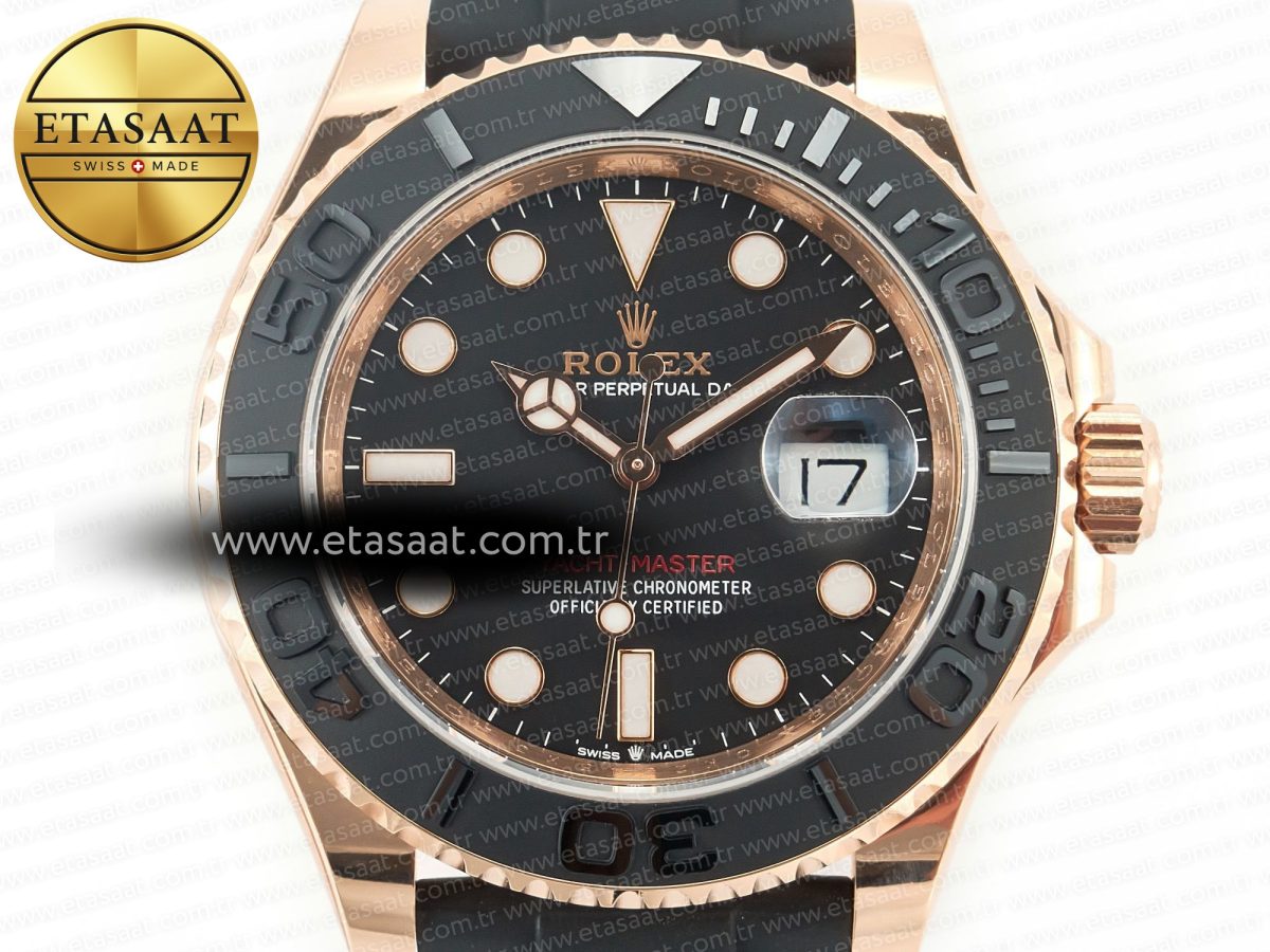 Rolex Yacht-Master 126655 ARF RG/Tungsten1:1 Best Edition on Oysterflex Rubber Strap VR3235（Gain Weight ） - Görsel 4