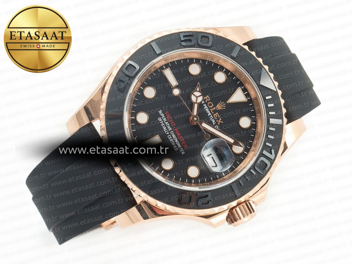 Rolex Yacht-Master 126655 ARF RG/Tungsten1:1 Best Edition on Oysterflex Rubber Strap VR3235（Gain Weight ） - Görsel 8
