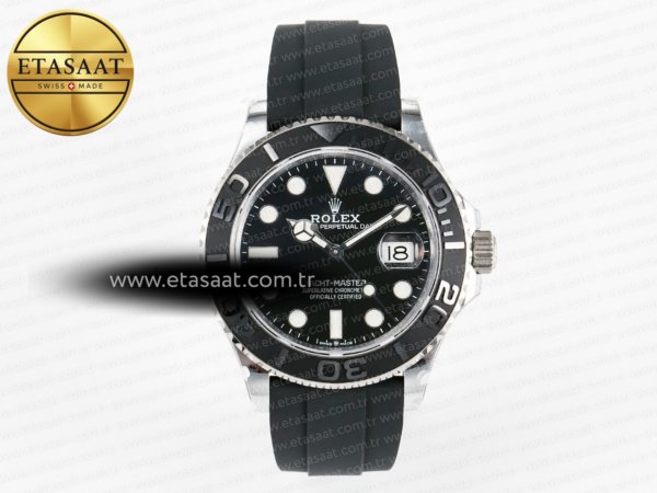 Rolex Yacht-Master 226659 Siyah Kadran Oysterflex VR3235 Eta Saat - 1:1 Süper Klon Replika Saat