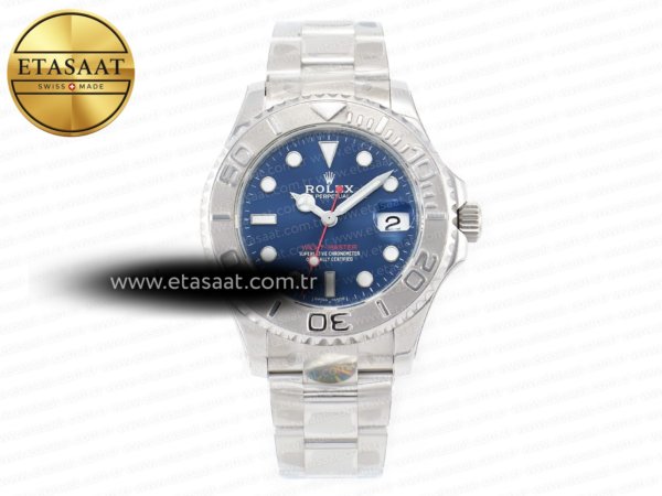 Rolex Yacht-Master 37mm 268622 ARF Mavi Kadran A2824 Eta Saat - 1:1 Süper Klon Replika Saat