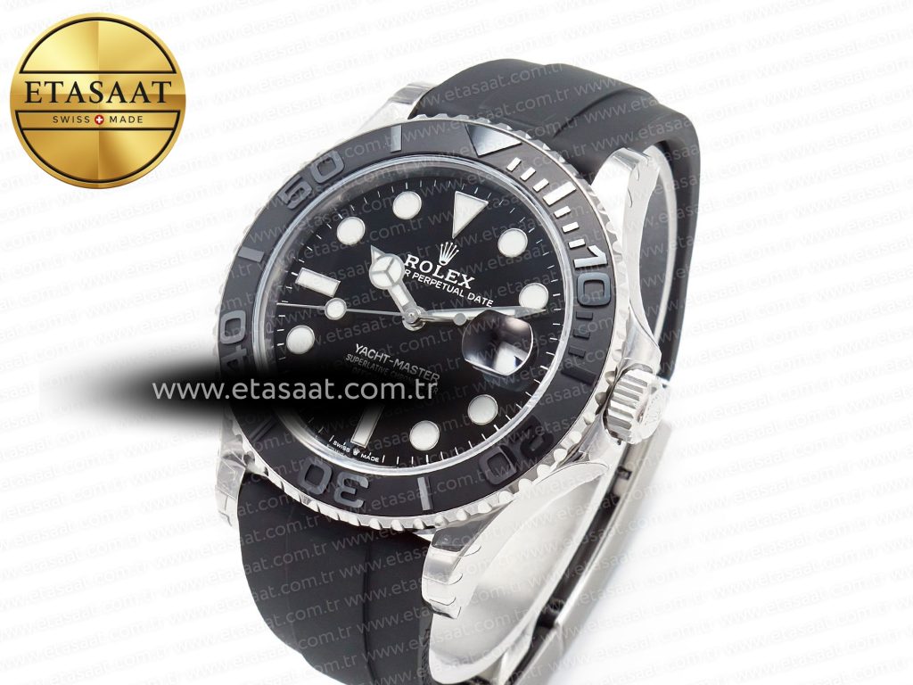 yacht master 42mm 226659 vsf 11 best edition 3d black ceramic bezel on black rubber strap vs32352