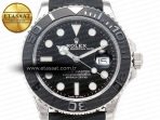 Rolex Yacht-Master 42mm 226659 VSF 1:1 Best Edition 3D Black Ceramic Bezel on Black Rubber Strap VS3235 - Görsel 4